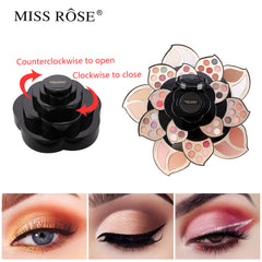 Multifunctional Makeup Full Set with Black Floral Palette